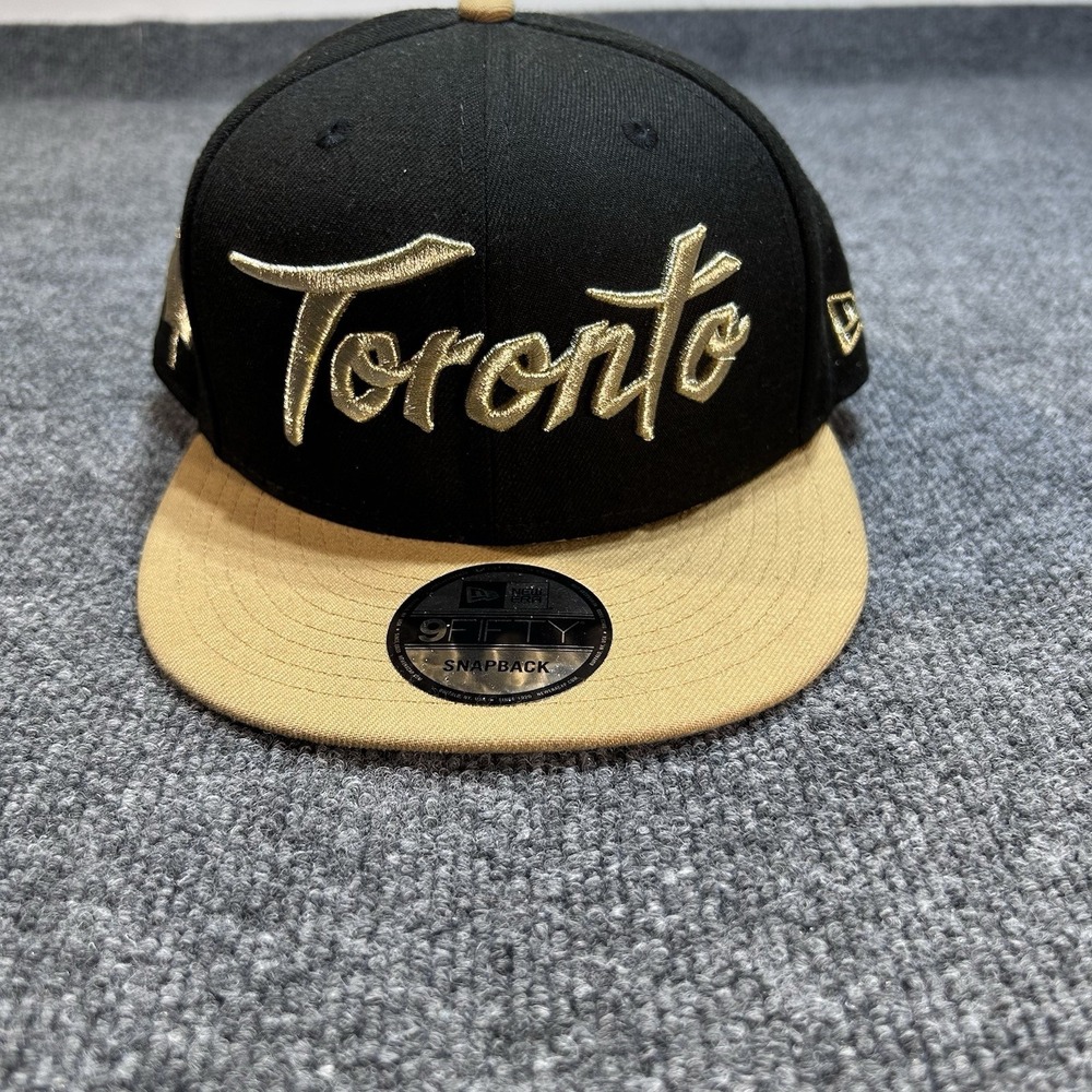 New Era Toronto Raptors Black/Gold 9FIFTY Snapback Adjustable  Hat/Cap